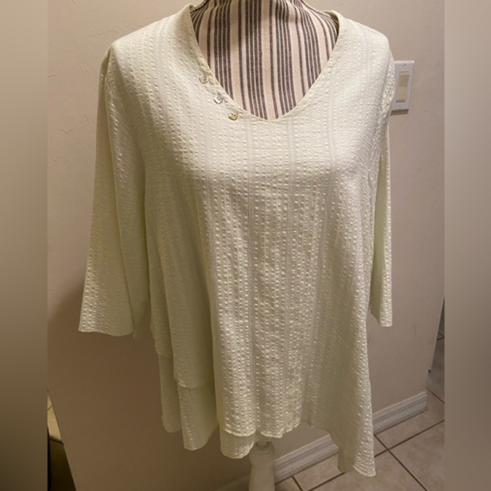Anthony’s XL off white short sleeve tunic top